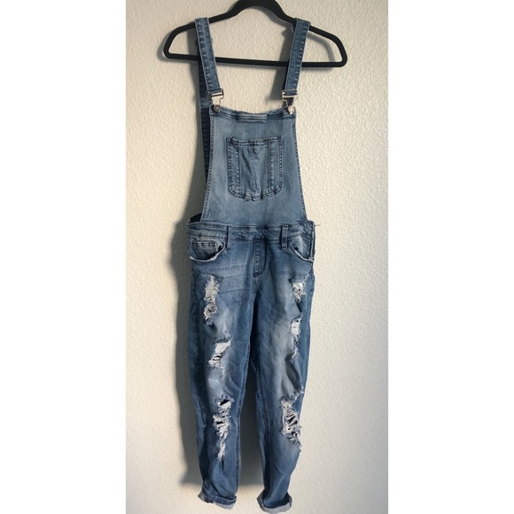 Nature size 8 distressed overall pants - Picture 2 of 5